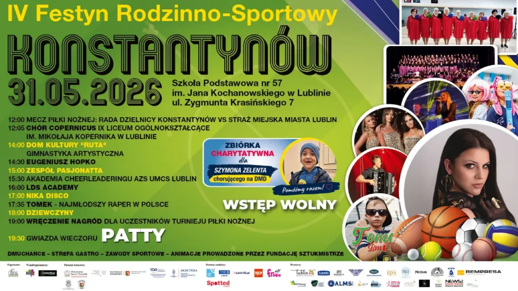 Artyści Nika Disco i Dziewczyny podczas IV Festynu Rodzinno-Sportowego w Lublinie 2026.
