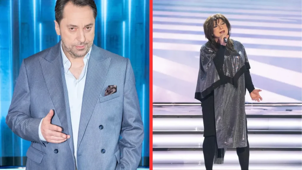 Marcin Miller w charakteryzacji Krystyny Prońko na scenie programu „Twoja Twarz Brzmi Znajomo”